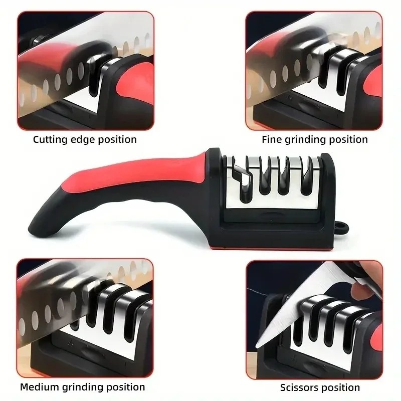 Knife Sharpener Professional Ceramic Tungsten Kitchen Sharpening System 4 Stage gallery