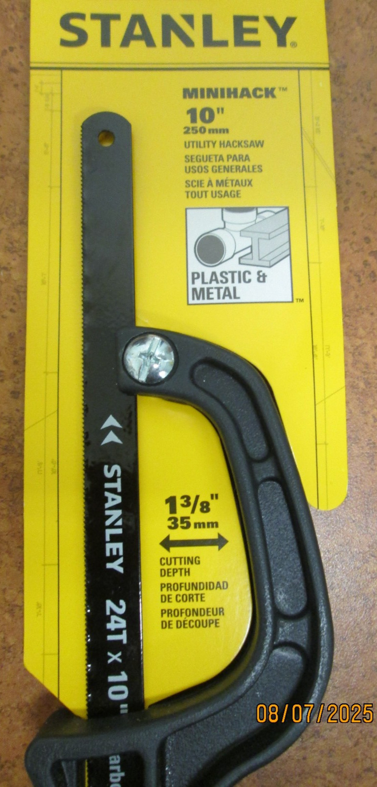 NEW STANLEY MINI HACK UTILITY HACKSAW WITH 10" BLADE gallery