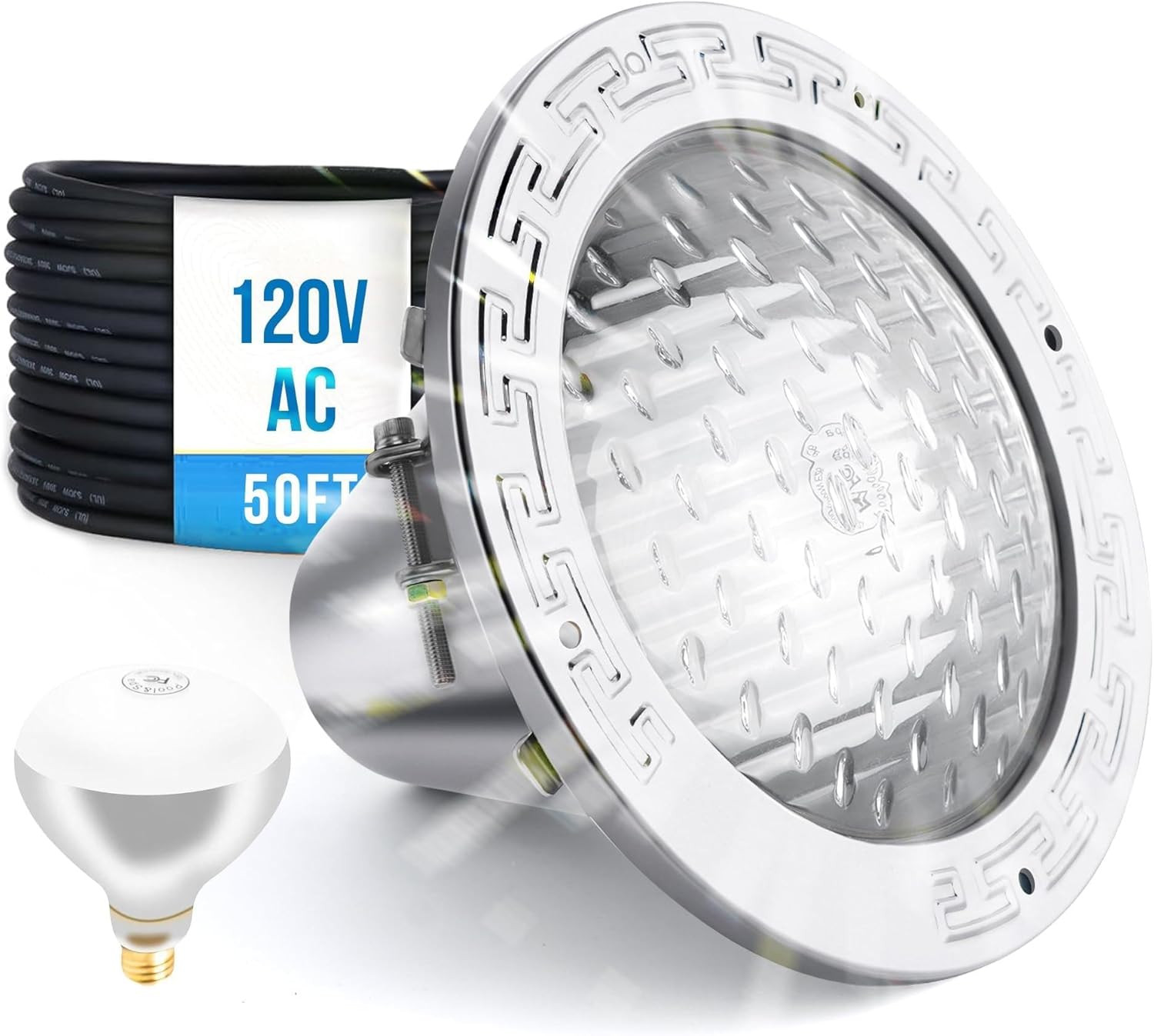 120V 10-Inch Waterproof Pool Light for Inground Pools – IP68 Rated, Includes 2 X gallery