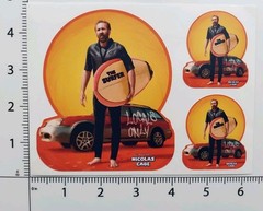 The Surfer 3 Pack Sticker Set / Nicolas Cage 4.5″ / Nic Cage Picolas novelty