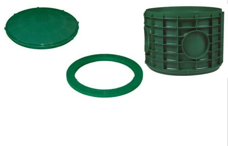 THREE PIECE 20" X 12" TUF-TITE PLASTIC RISER, 20 IN RING & 20 IN DOMED LID gallery