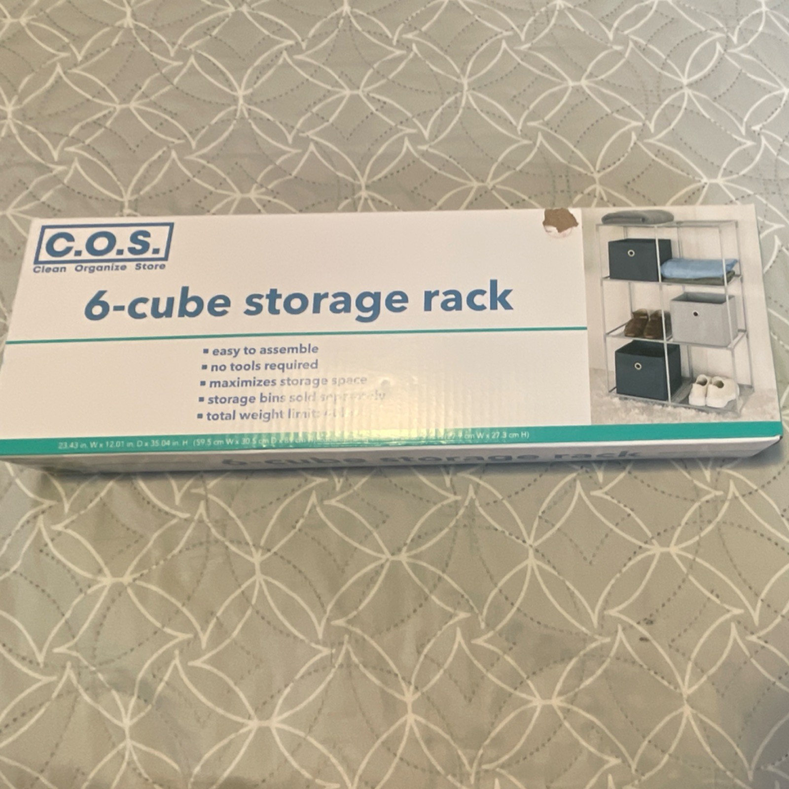 C.O.S. 6-Cube Storage Rack Organizer, Easy Assemble, 35.04 x 12.07 x 23.43 gallery