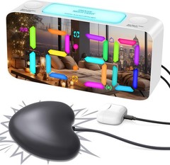 Extra Loud Alarm Clock with Bed Shaker Vibrating Alarm Clock for Heavy Sleepers