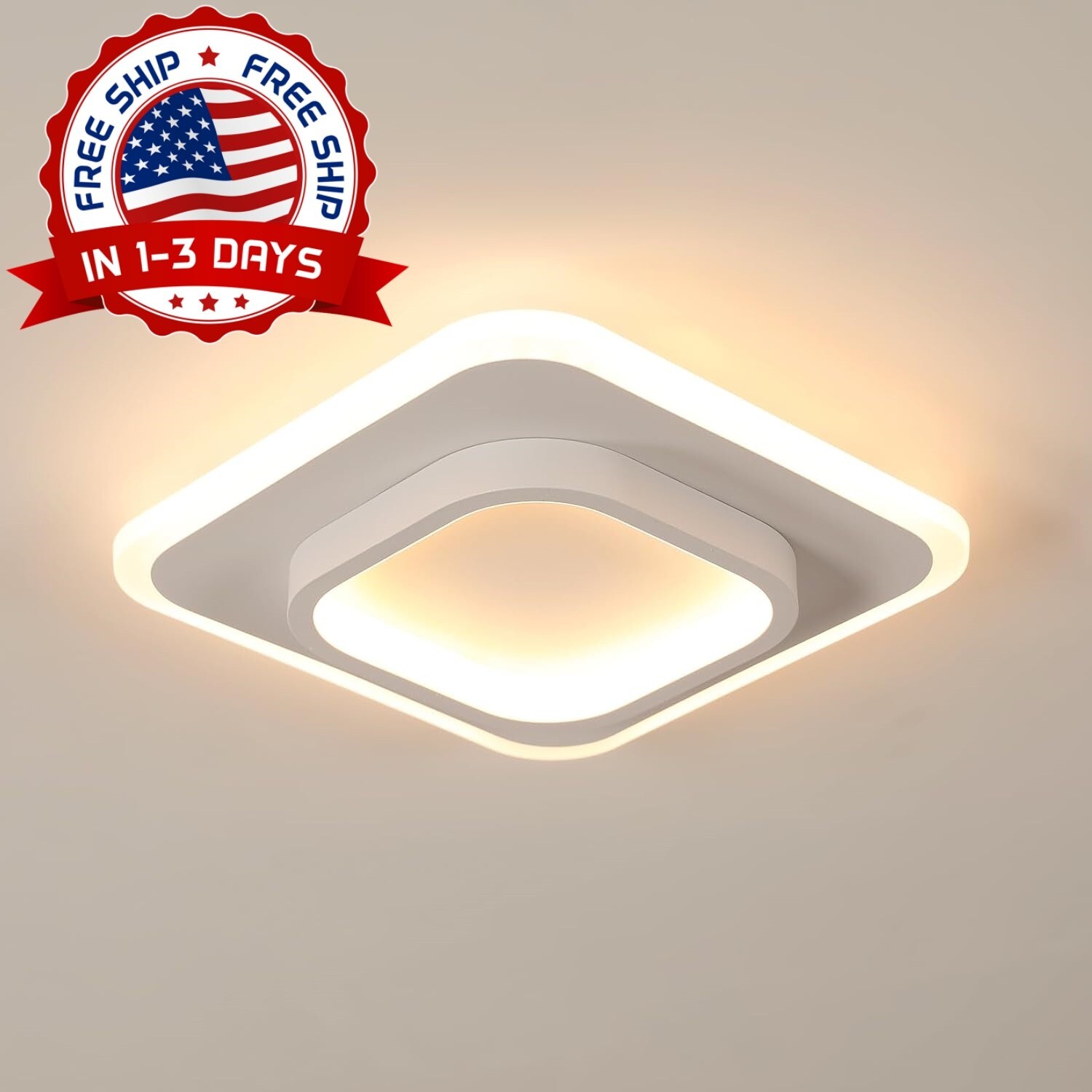 Lampara De Techo Moderna LED Regulable Para Sala Estar Cocina ‎‎1800 Lumen NUEVO gallery