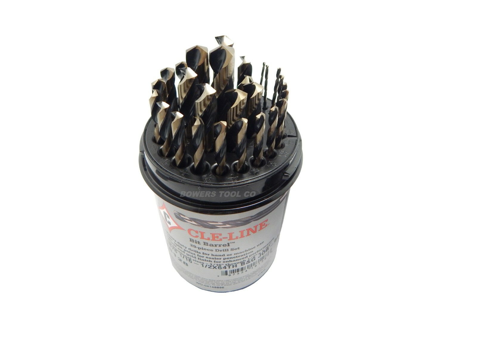 Cle Line 29pc Jobber Drill Bit Set HI-Moly M7 Black & Gold 3 Flats 1/16-1/2 USA gallery