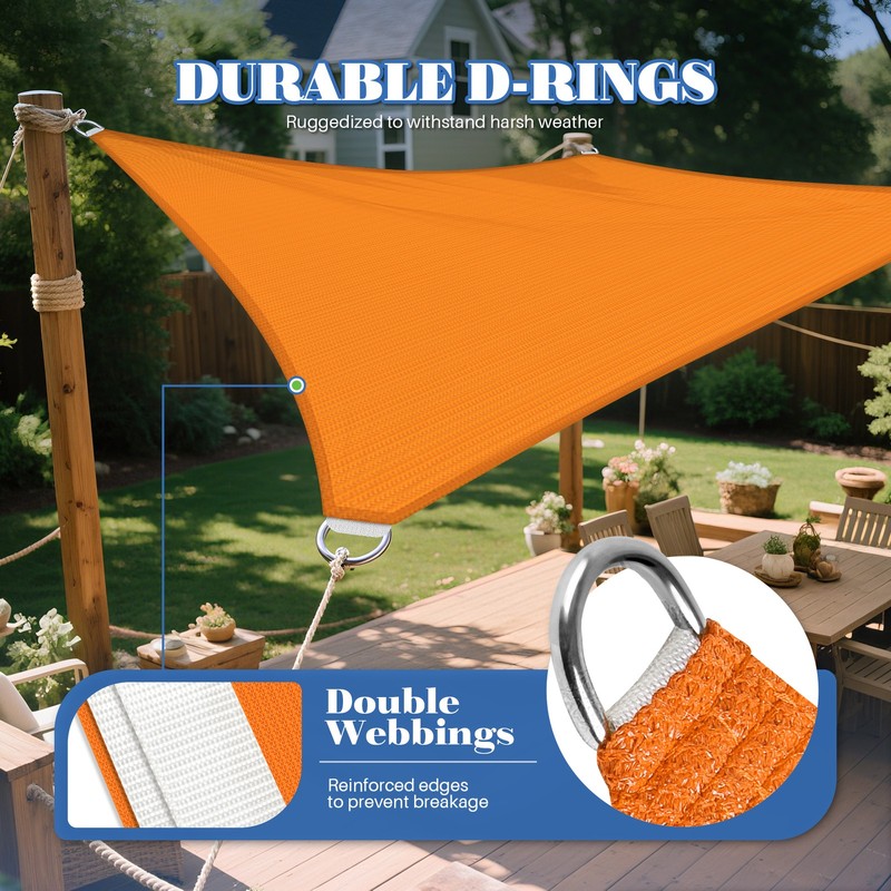 Sun Shade Sail Rectangle Canopy Sunshade Cover UV Block for Yard Garden Outdoor gallery