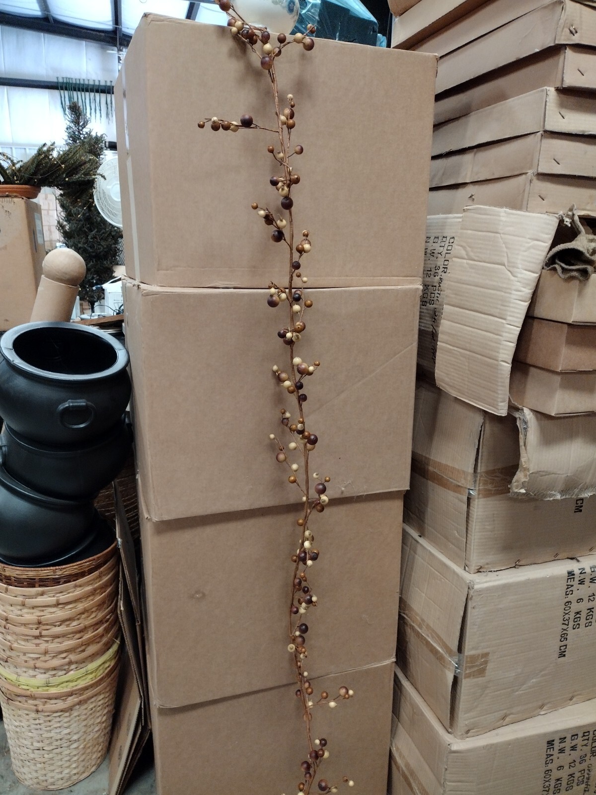 6 Artificial 6' Length Runners Garlands Natural Decorations Salem Collection gallery