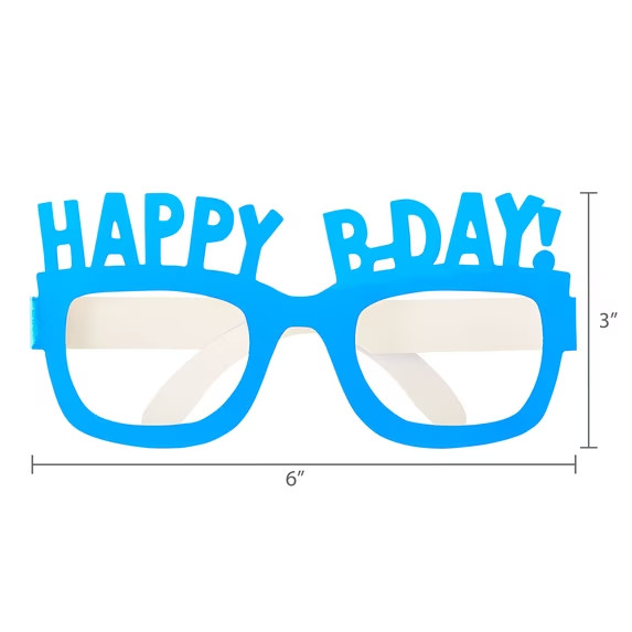 Multi-Color Happy Birthday Paper Glasses Party Favors, 8 Count,2 PACK gallery