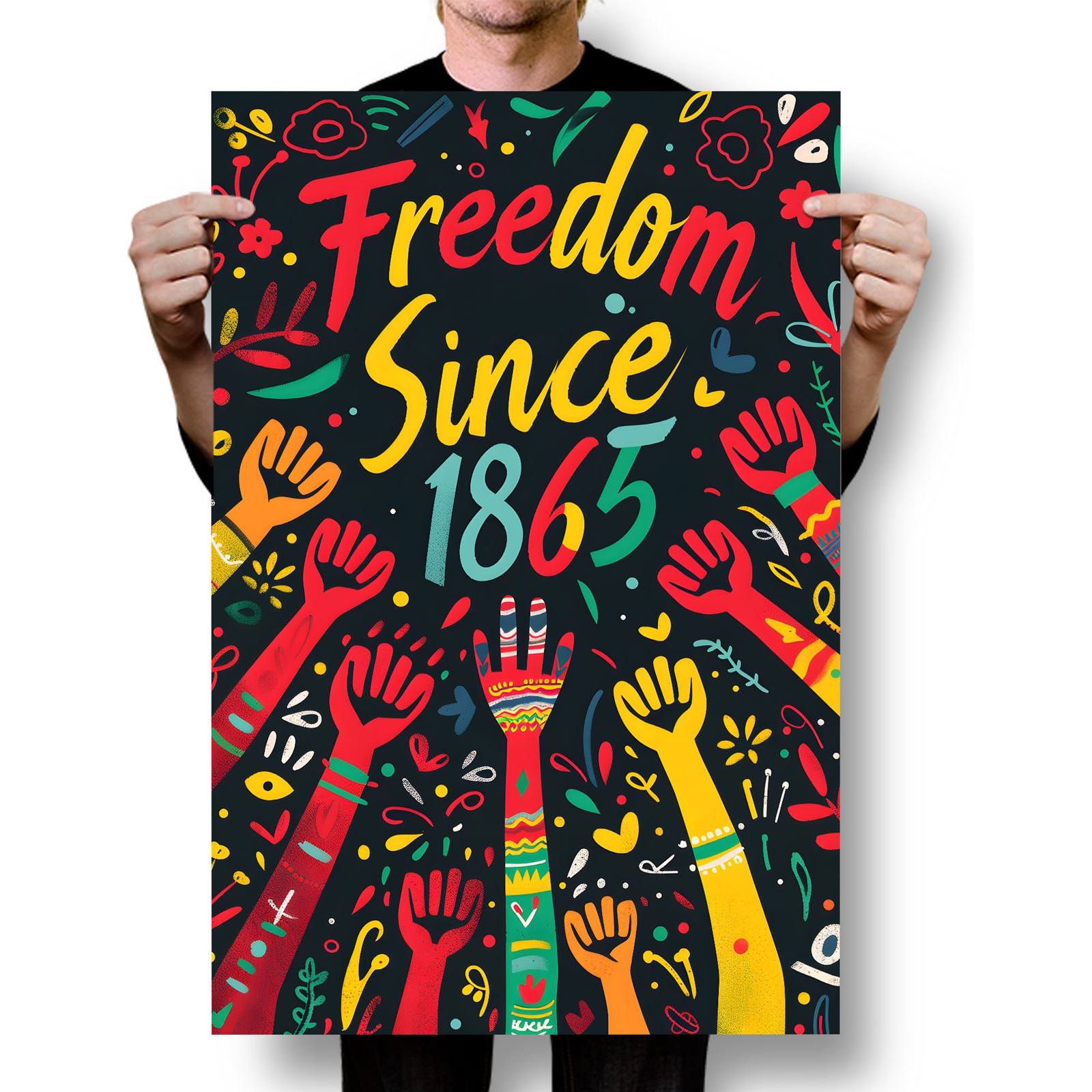 Juneteenth Freedom Since 1865 - Black History Month Graphic - POSTER 20"x30" gallery