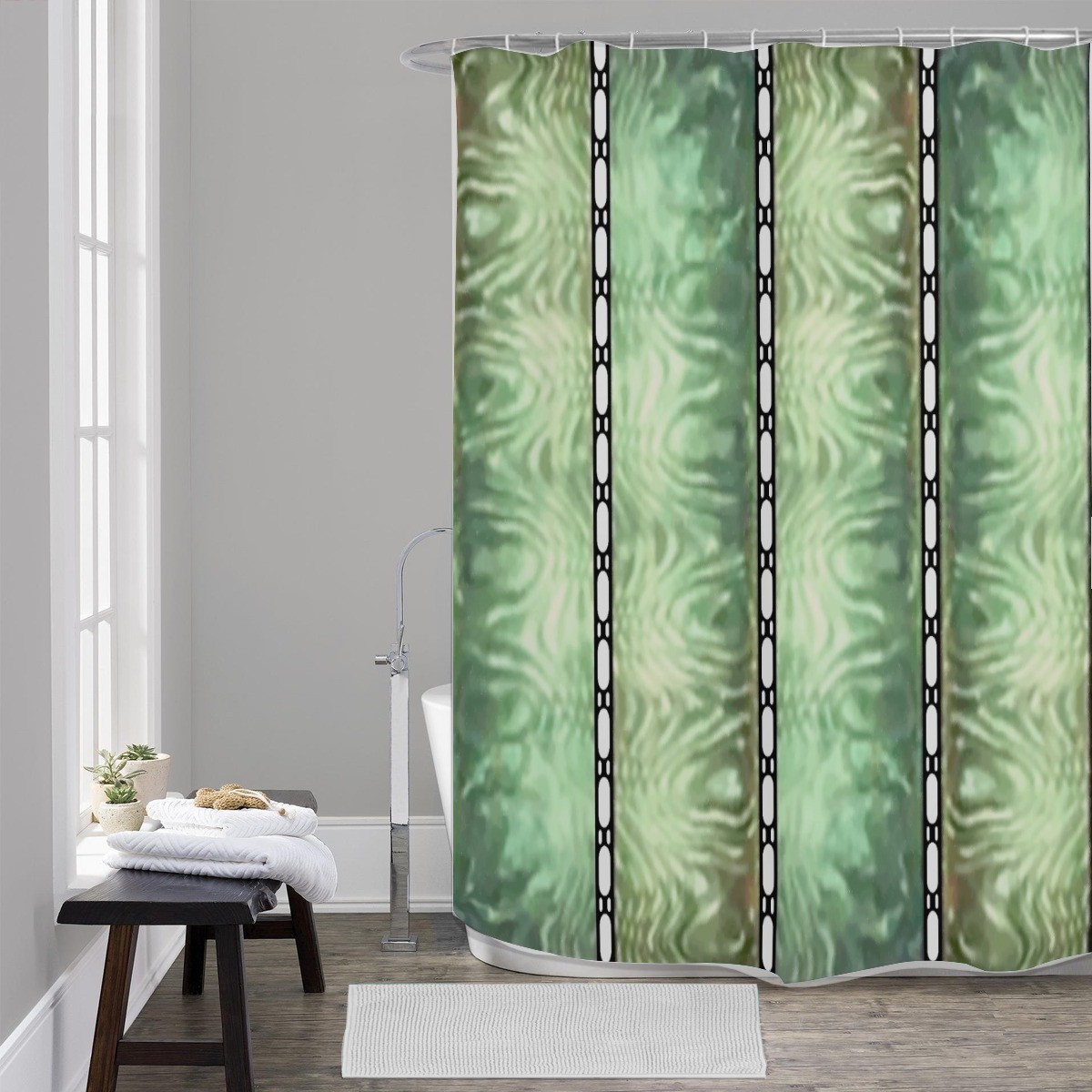 TOS Transporter Room Shower Curtain Back Wall Prop Enterprise gallery