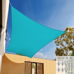 5-24ft Turquoise Rectangle Waterproof Sun Shade Sail w/8″ Hardware Kit Yard Deck