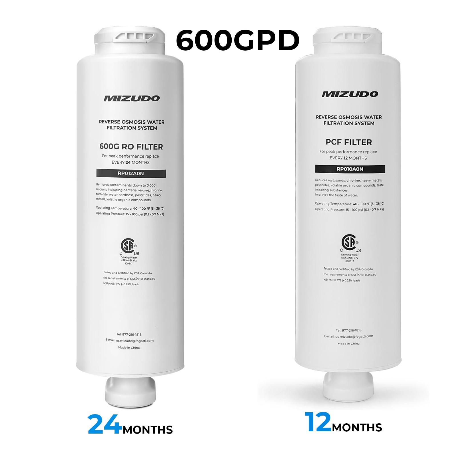 MIZUDO Replacement Filter, Replacement for *Megaflo Mini 600GPD Reverse Osmosis gallery