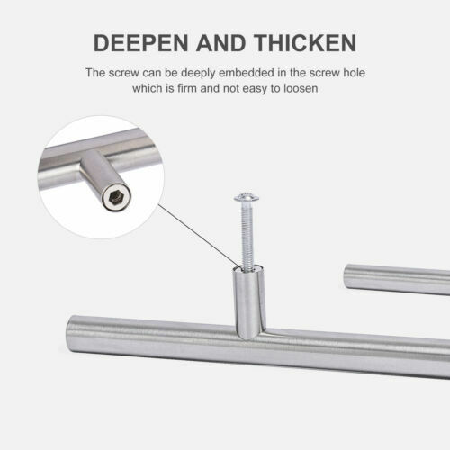 20Pack Brushed Nickel Kitchen Cabinet Pulls Stainless Steel Drawer T Bar Handles gallery