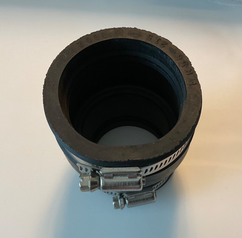 5 Flexible PVC Rubber Coupling Connectors w/ Stainless Steel Clamps gallery
