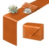 12 Pcs Burnt Orange Satin Table Runner 12x108 Inch Long Wedding Party Decor gallery