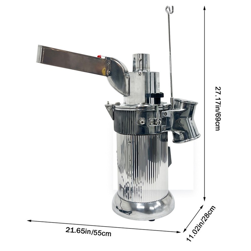 110V Automatic Desk-Top Continuous Hammer Mill Grinder Pulverizer 20kg/h gallery