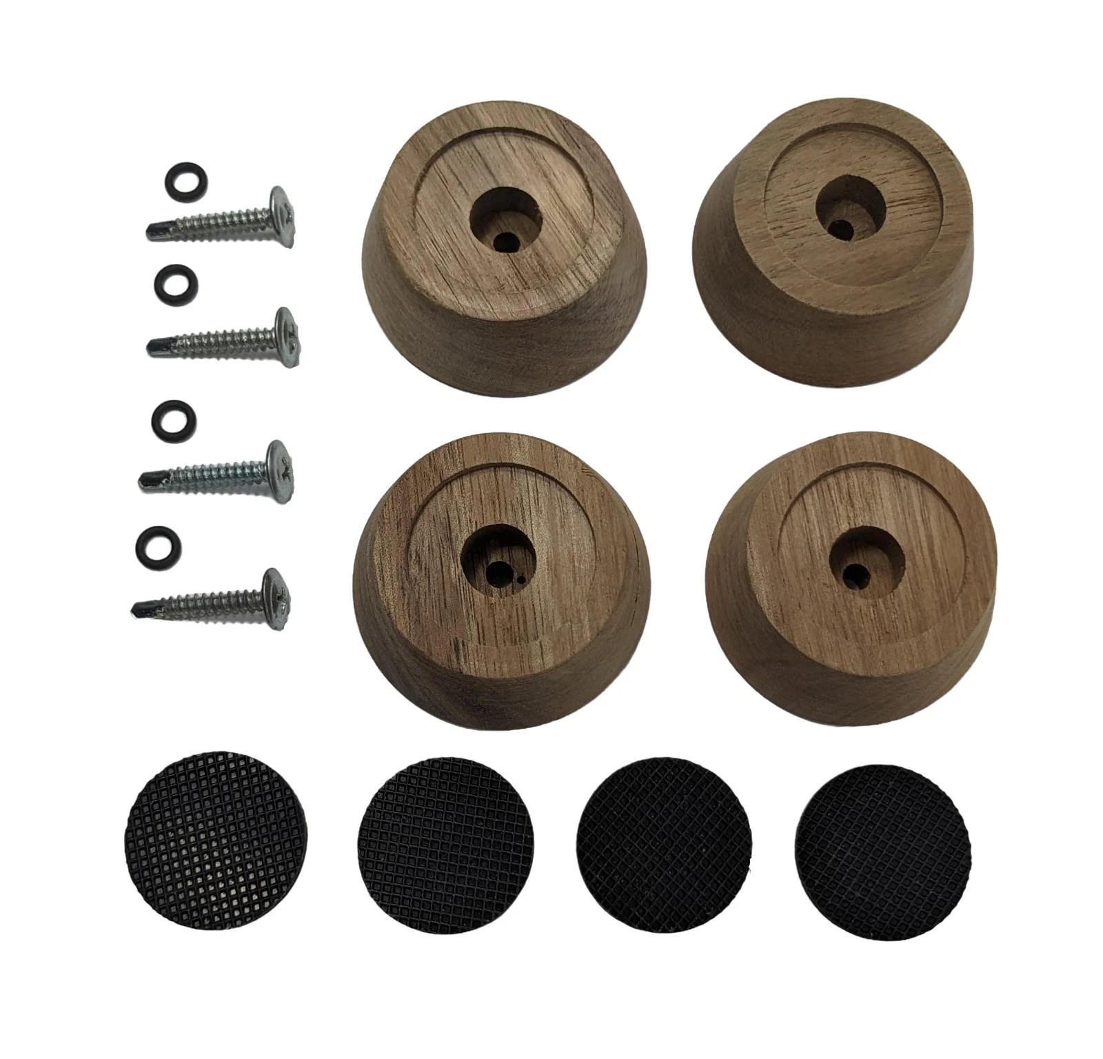 Wood Legs with Non Slip Silicone Rubber Pads For Wooden Charcuterie Board gallery