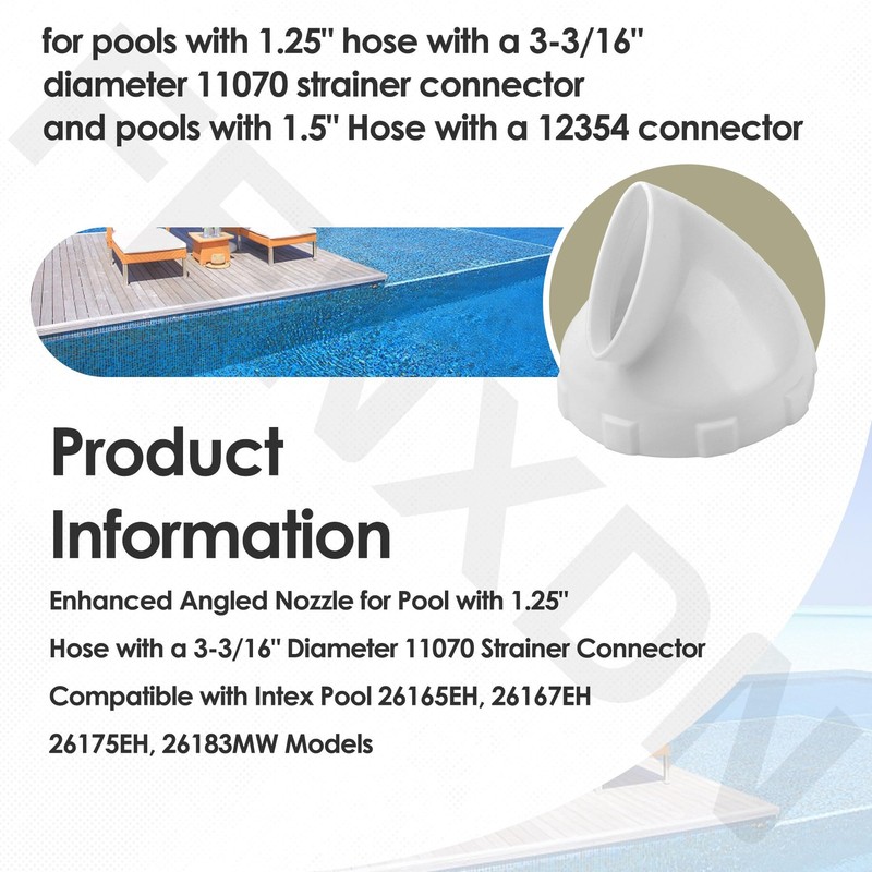 Enhanced Angled Pool Nozzle with Intex Bestway Pools 26165EH, 26167EH - 3-3/1... gallery