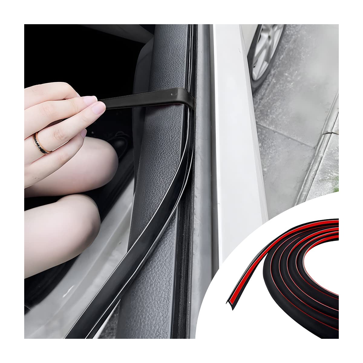 Car Window Seal Strip Windshield Weather Stripping Rubber Door Sealing Strip gallery