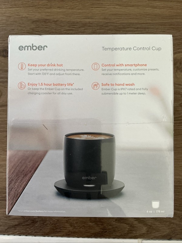 Ember Temperature Control Smart Cup, 6 oz, App-Controlled Heated Coffee Cup, ... gallery