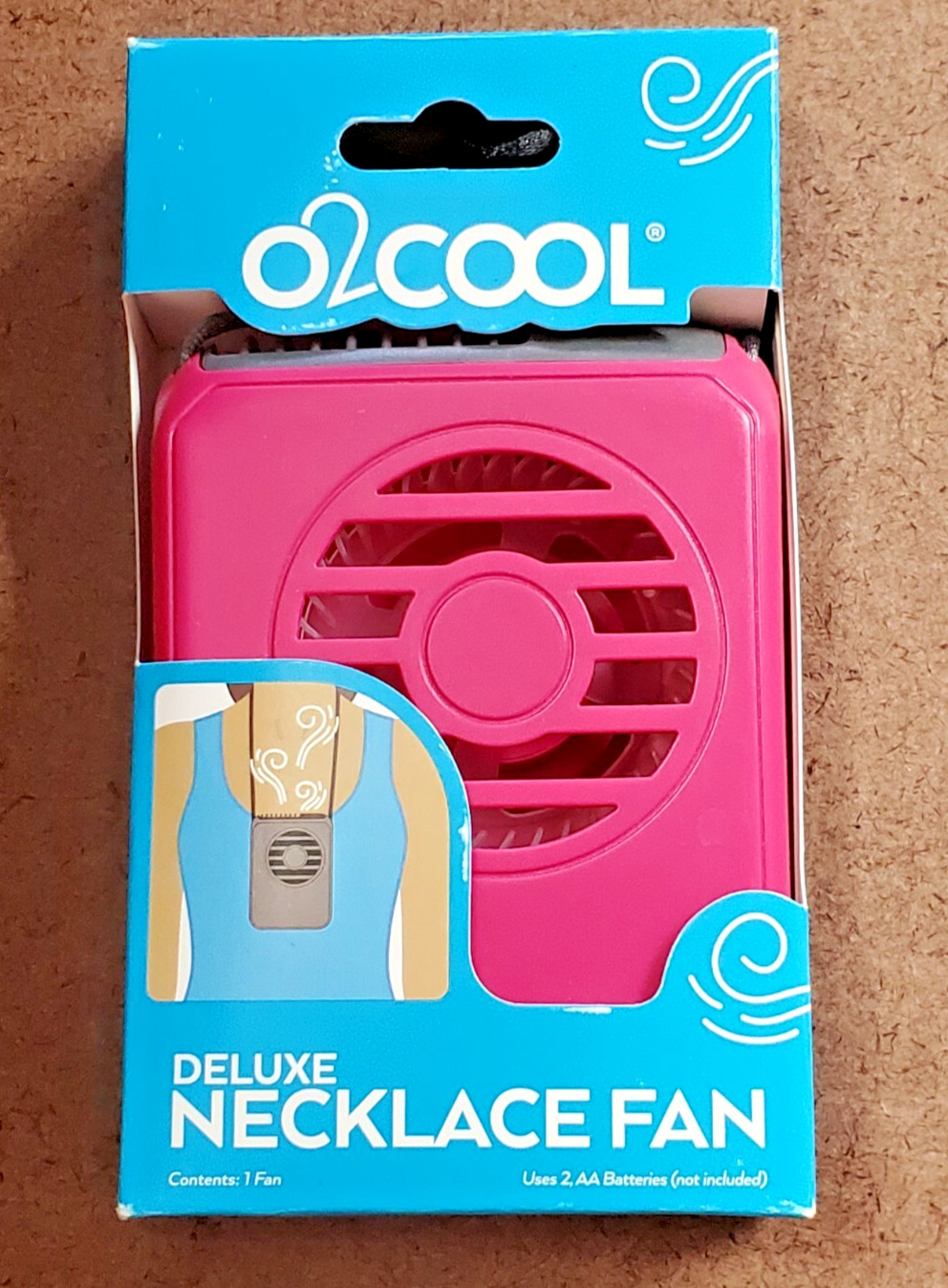 O2COOL 3.5in Deluxe Personal Battery Powered Lanyard Necklace Fan for Cooling gallery