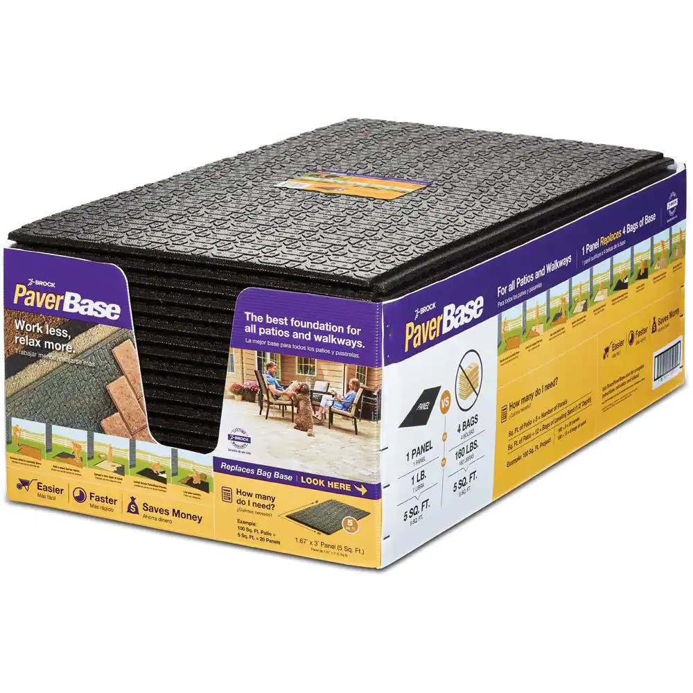 20 In. X 36 In. Black Polypropylene Paver Base Panel (20-Case) gallery