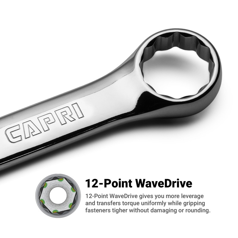 Capri Tools Combination Wrench Set, 19-Piece, Metric, Heavy-Duty Canvas Pouch gallery