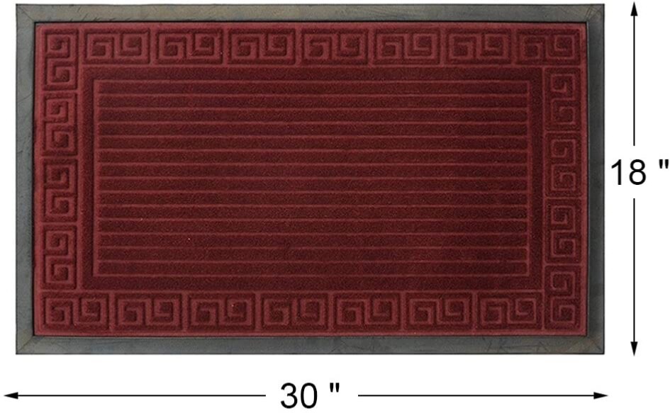 Rubber Doormat Heavy Duty Shoes Scraper Floor Door Mat for Porch Garage 30”x18” gallery