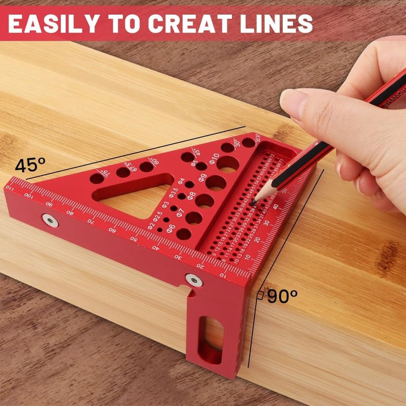 3D Multi-Angle Measuring Ruler Carpenter Square Layout Tool for Woodworking gallery