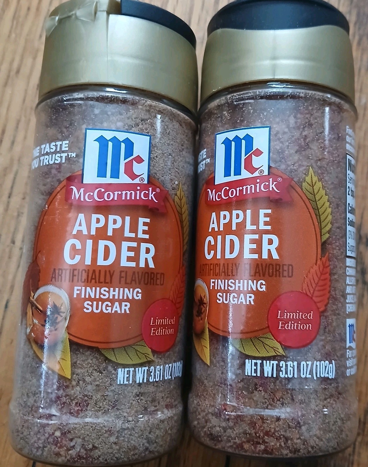 McCormick Apple Cider Finishing Sugars, 3.81oz. Expires May 2027 gallery