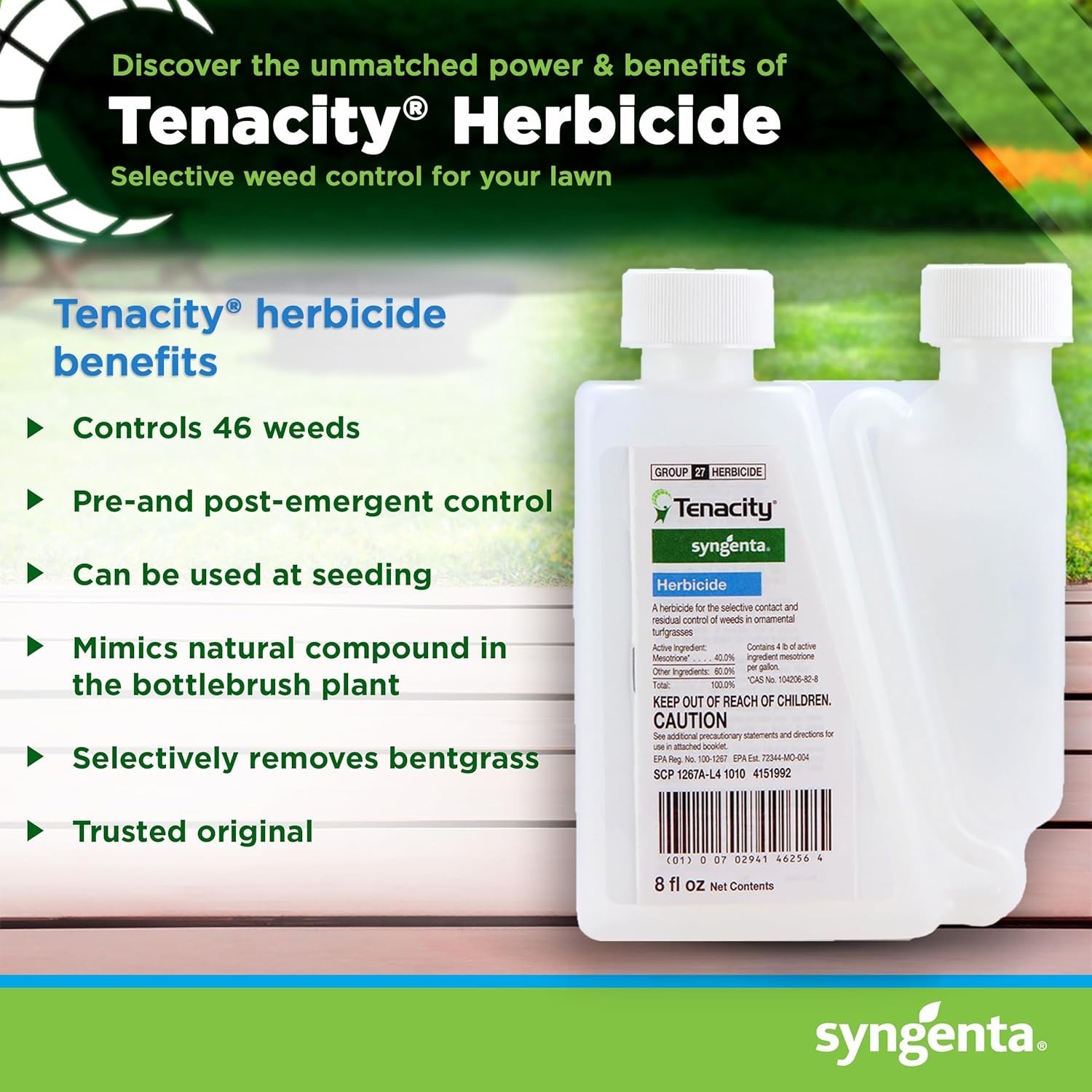 Tenacity Herbicide Selective Broadleaf Weed & Grass Control 8 fl oz Syngenta gallery