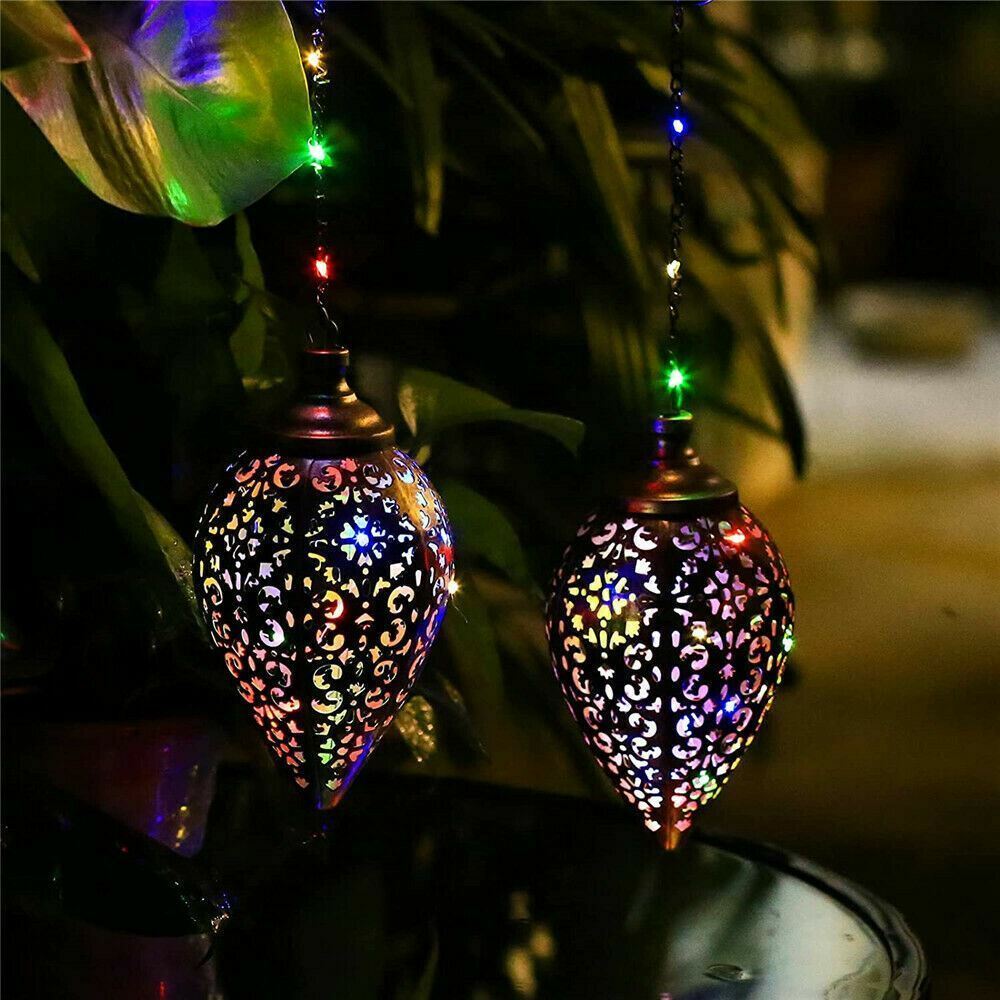 Hanging Solar Lantern LED Waterproof Lights for Garden Patio Landscape Lamp gallery