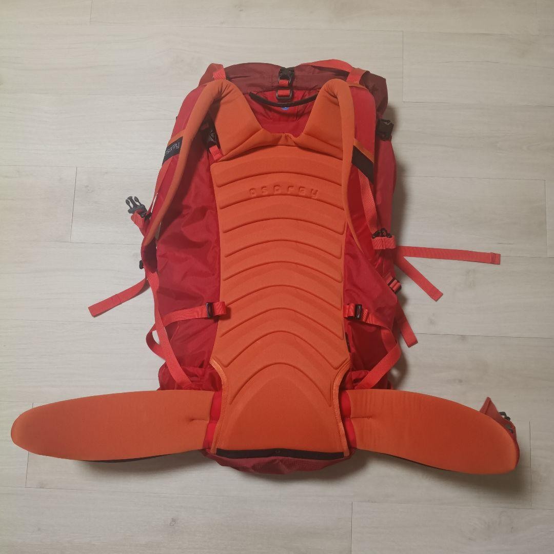 Osprey Variant 52 Red Backpack with Back Padding Used Climbing Gear 3