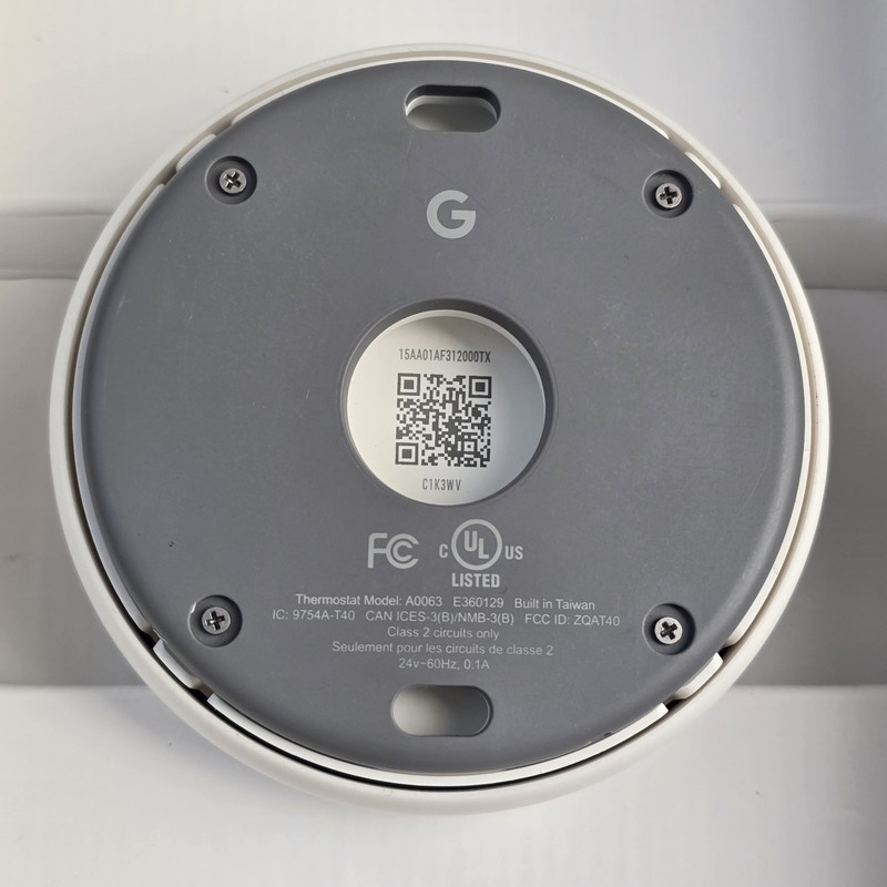 Google Nest Thermostat E White E360129 A0063 Base Wall Plate Box Tested gallery