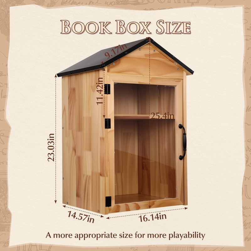 Outdoor Library Book Box, Multipurpose Little Library Box Outdoor gallery
