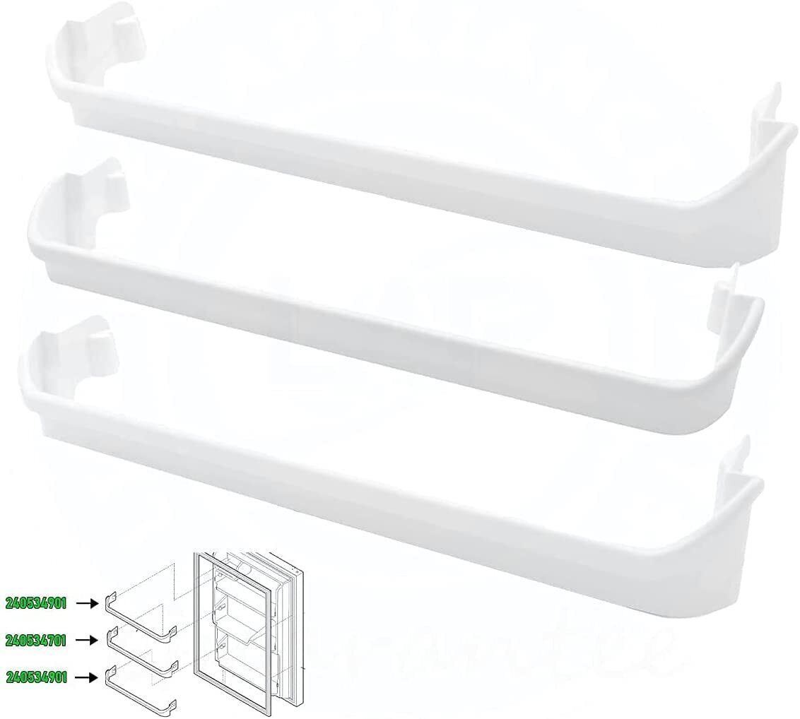 3pcs Combo Door Shelf Rack Bar Compatible with Frigidaire 240534901 240534701 gallery