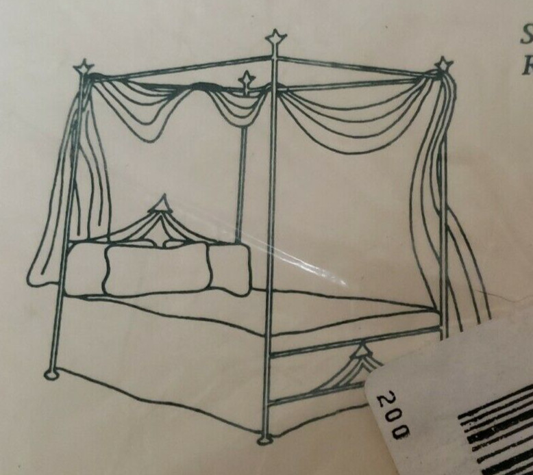 Mosquito Netting Bed Canopy Tent Romantic 90s Spiegel Home Sheer White 21 Ft Vtg gallery