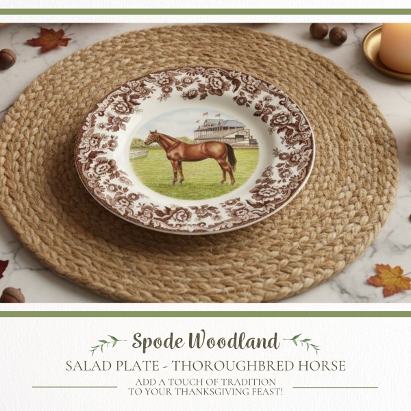 Spode Woodland Salad Plate - Thoroughbred Horse gallery