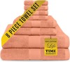 8 PIECES PEACH TOWEL GIFT SET (2 BATH, 2 HAND, 4 WASHCLOTH TOWELS ) 100% COTTON gallery