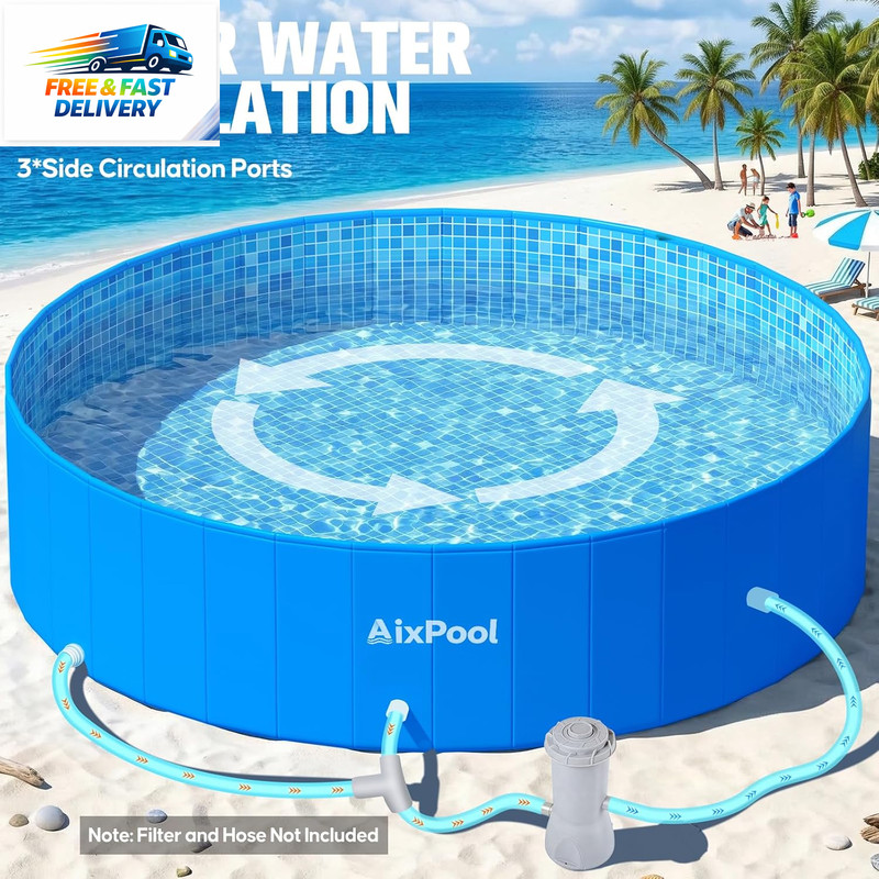 2026 Large Foldable Pool,Non-Inflatable Pool for Adult,Foldable Swimming Pool,Pl gallery
