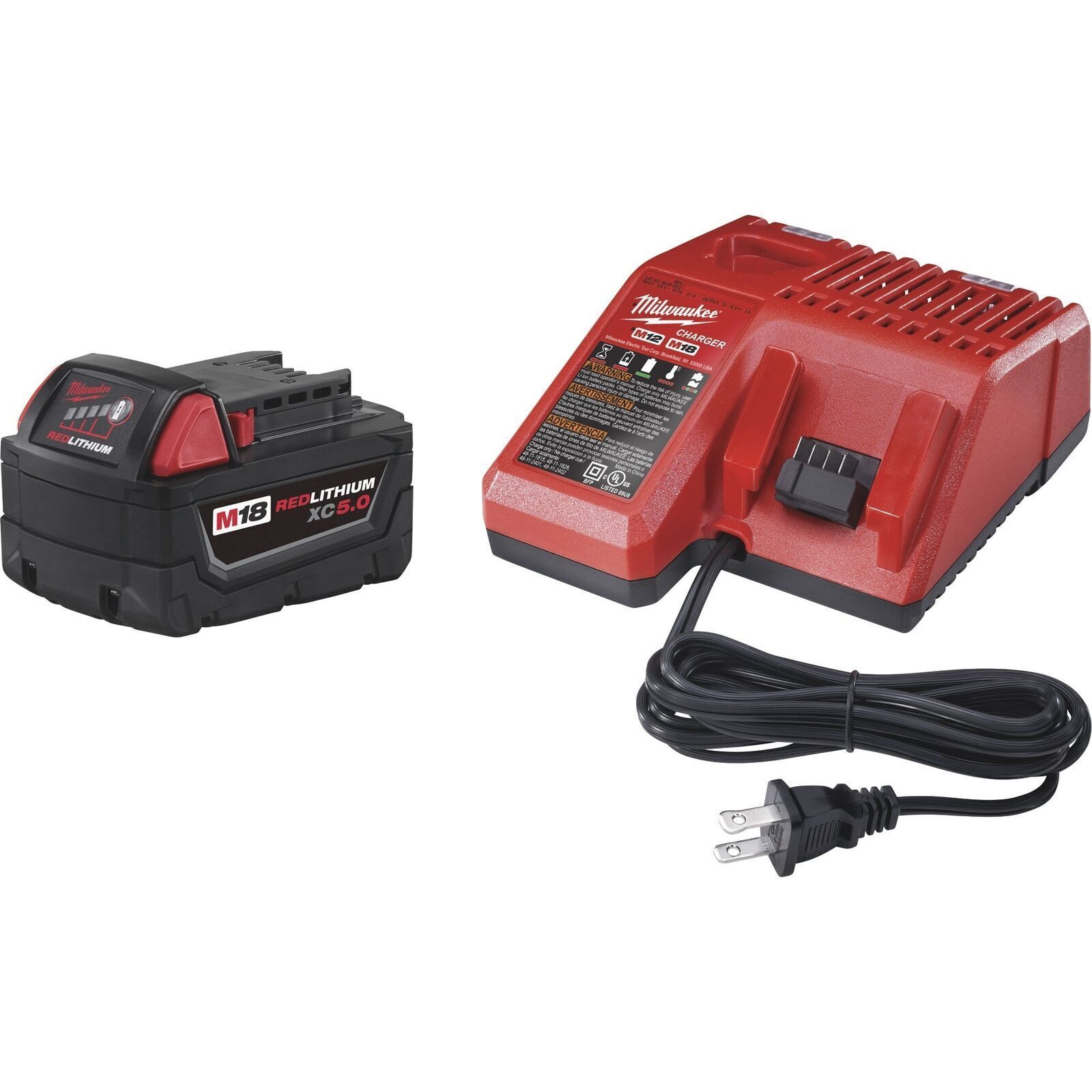 Milwaukee M18 Redlithium XC5.0 18V Starter Kit - (48-59-1850) gallery