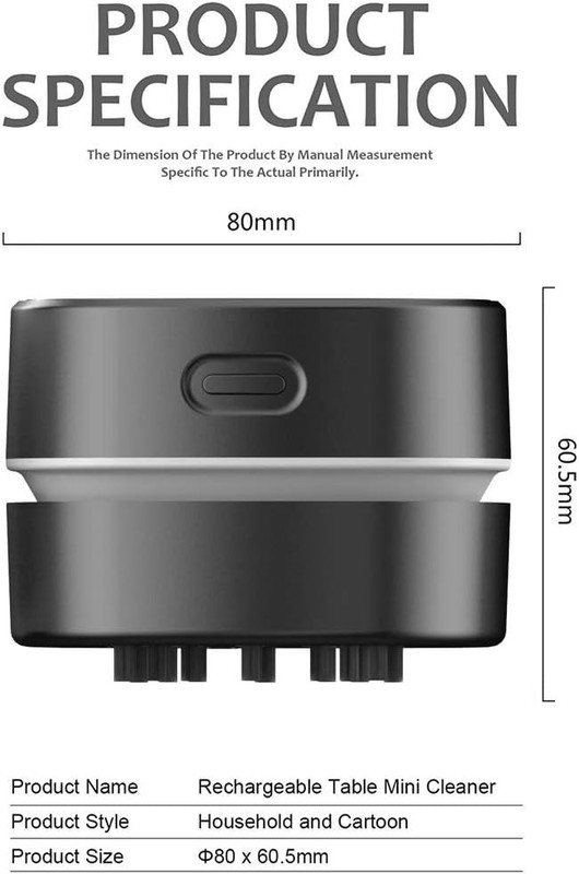 Efficient Handheld Desktop Vacuum with 400 Mins Runtime & Low Noise Operation gallery