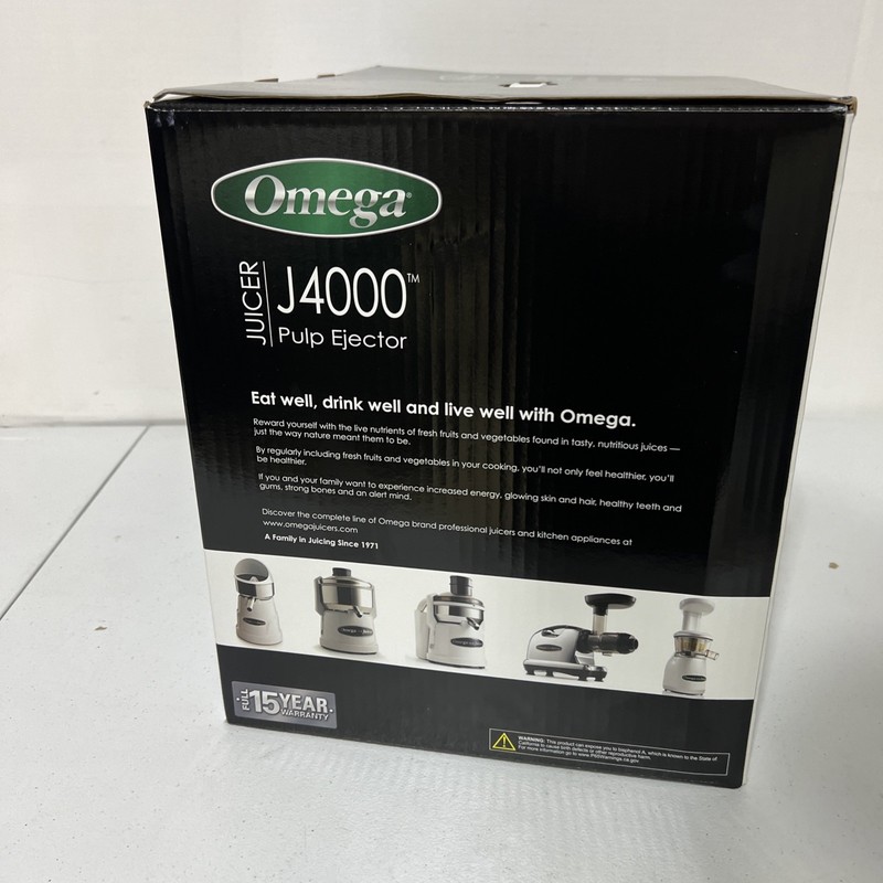 Omega High Speed Pulp Ejection Juicer 1/3 HP Surgical Stainless 3500 RPM gallery