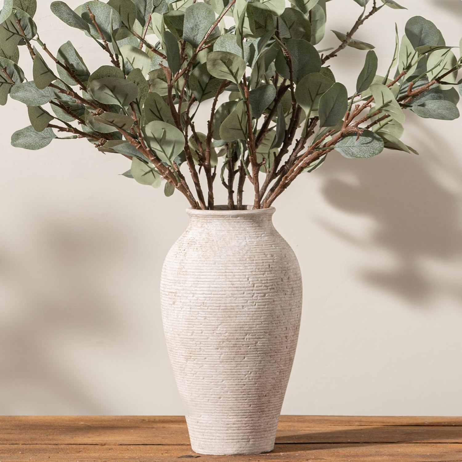 Elegant 12-Inch Ceramic Flower Vase - Perfect for Fresh and Dried Arrangements gallery