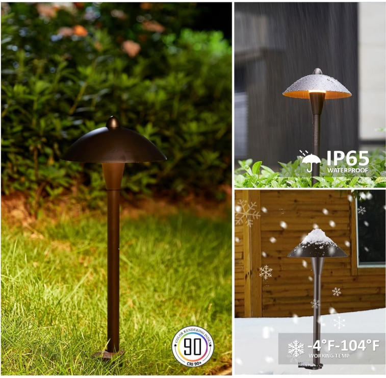 6-Pack 5CCT Low Voltage Pathway Lights, LED Landscape Path Light, 5W, 12-24V gallery
