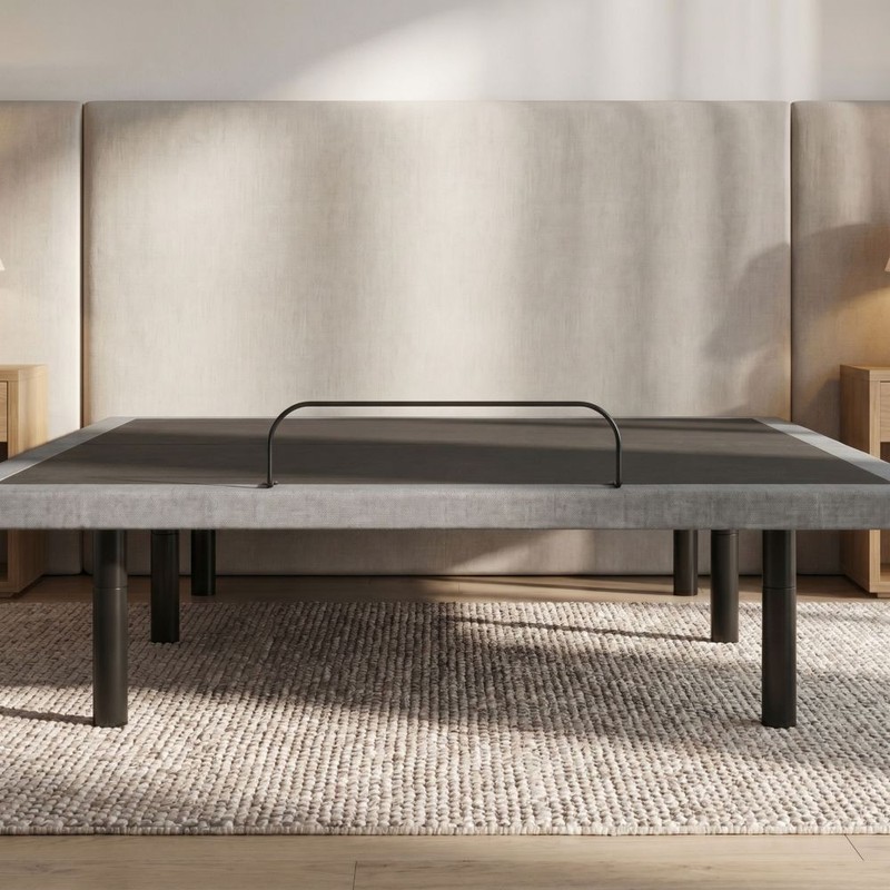 Adjustable Bed Base, Head & Foot Position Control, Black Grey, with Remote gallery