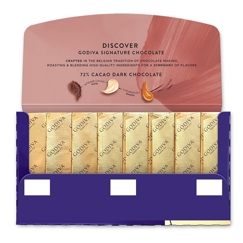 FREE SHIPPING!!! QUANTITY DISC!! GODIVA 72% Cacao Dark Chocolate Mini Bars gallery