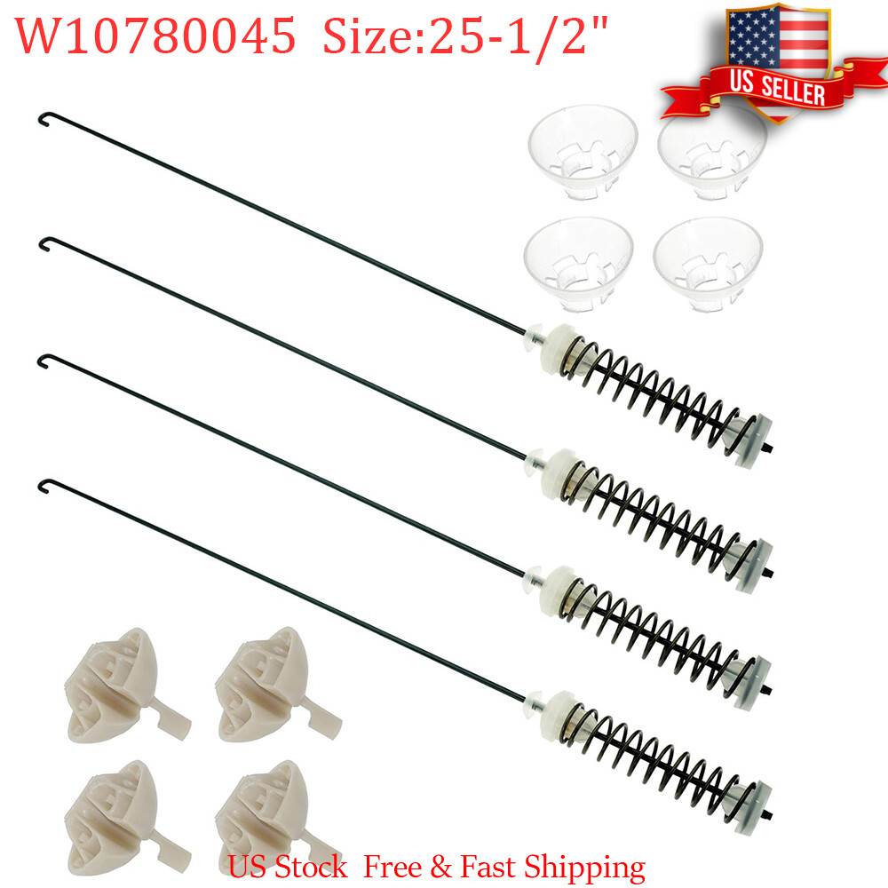 For Whirlpool W10780045 Washer Suspension Rod Spring Kit, 25-1/2 in. gallery