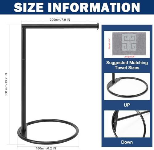 Hand Towel Holder Stand, Thicken Metal L Shape Hand Towel Rack, Small Towel gallery
