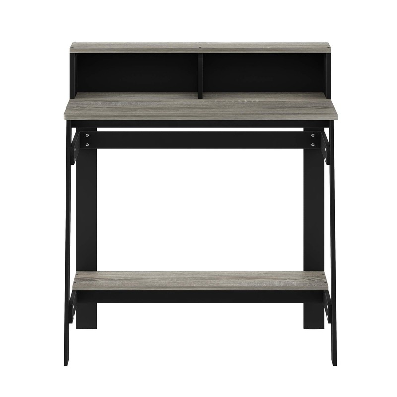 Furinno Simplistic A Frame Computer Desk, Black/French Oak Grey A-frame Design gallery